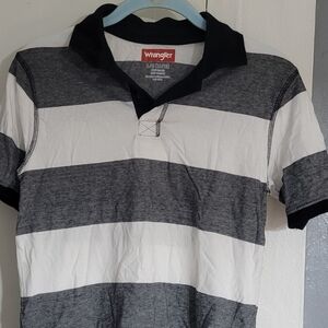 Wrangler, polo, large, black & white
